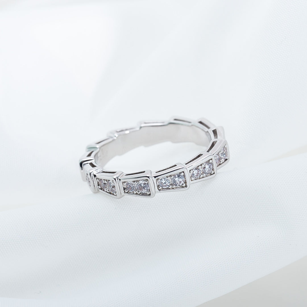 [Lumi Jewels]SERPENTI RING SILVER DIAMOND PAVED 3MM