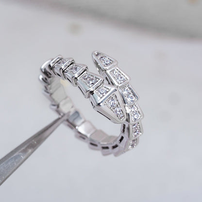 [Lumi Jewels]SERPENTI RING SILVER DIAMOND PAVED 4MM