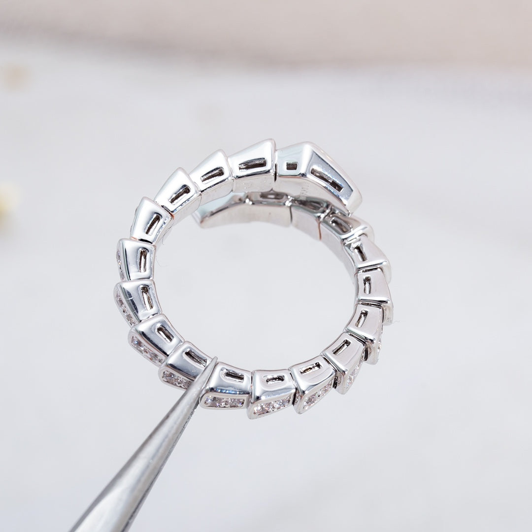 [Lumi Jewels]SERPENTI RING SILVER DIAMOND PAVED 4MM