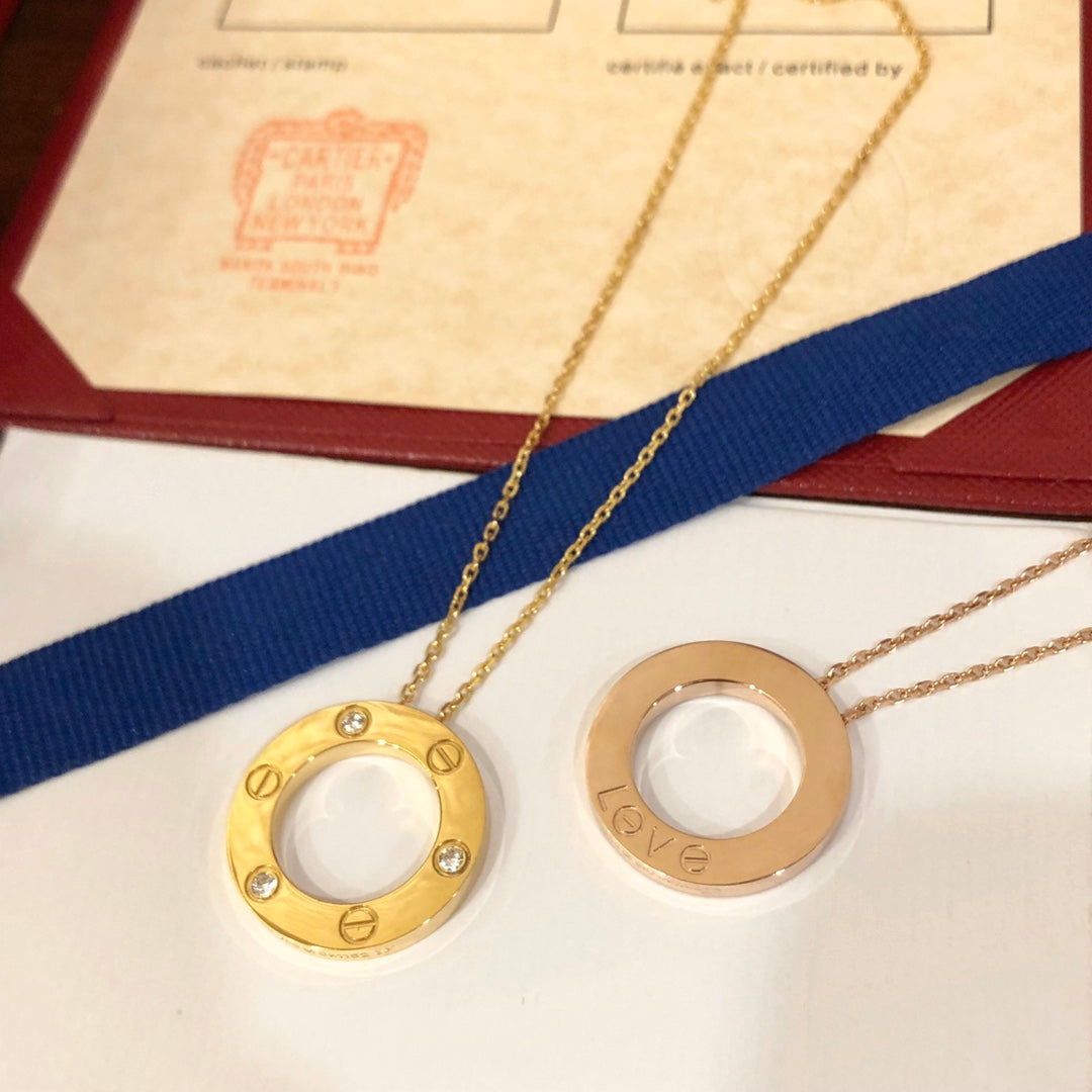 [Lumi Jewels]LOVE NECKLACE 16MM 3 DIAMONDS