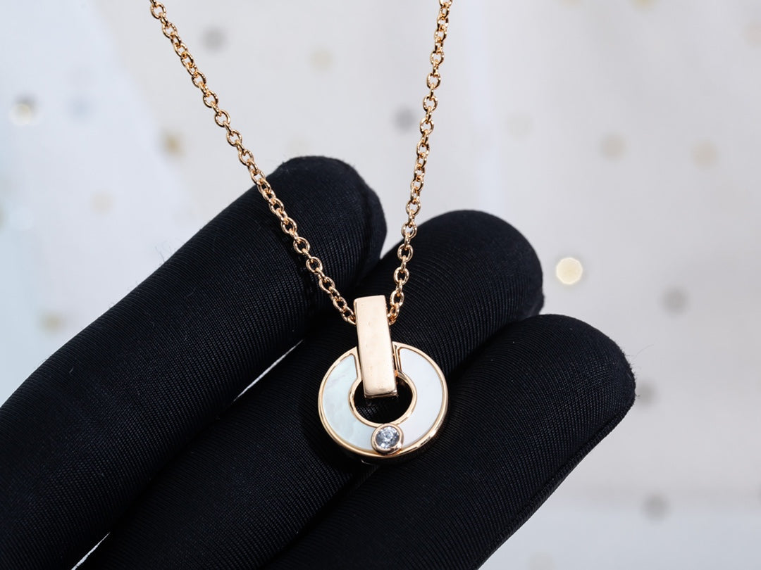 [Lumi Jewels]GARI NECKLACE PINK GOLD MOP