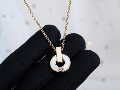 [Lumi Jewels]GARI NECKLACE PINK GOLD MOP