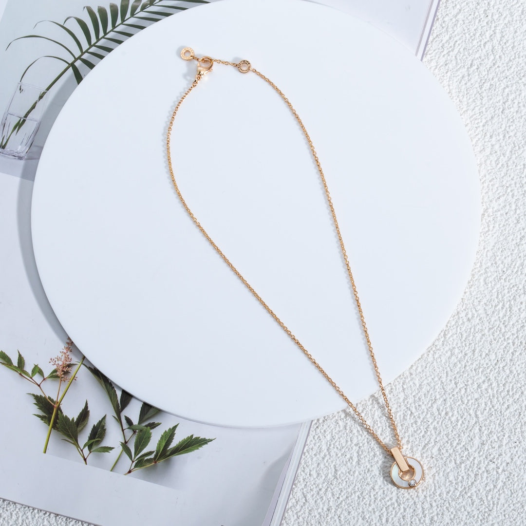 [Lumi Jewels]GARI NECKLACE PINK GOLD MOP