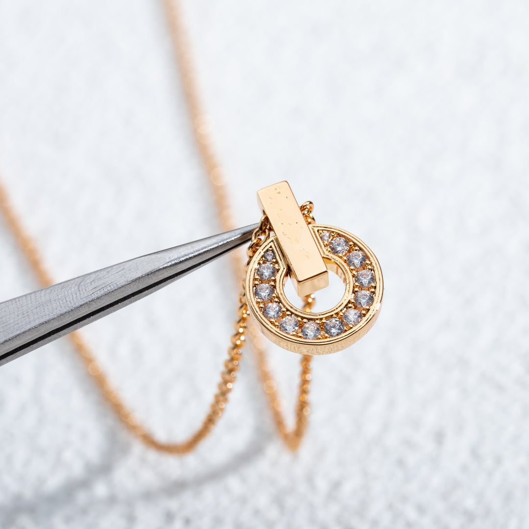 [Lumi Jewels]GARI NECKLACE PINK GOLD DIAMOND