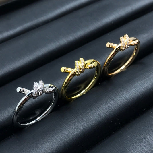 [Lumi Jewelry]KNOT RING 1.2MM DIAMOND