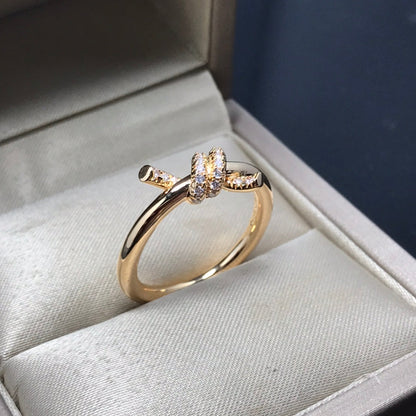 [Lumi Jewelry]KNOT RING 1.2MM DIAMOND
