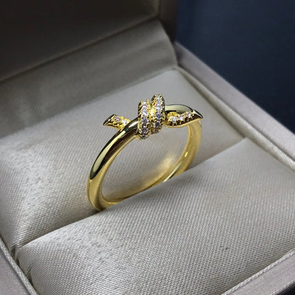 [Lumi Jewelry]KNOT RING 1.2MM DIAMOND