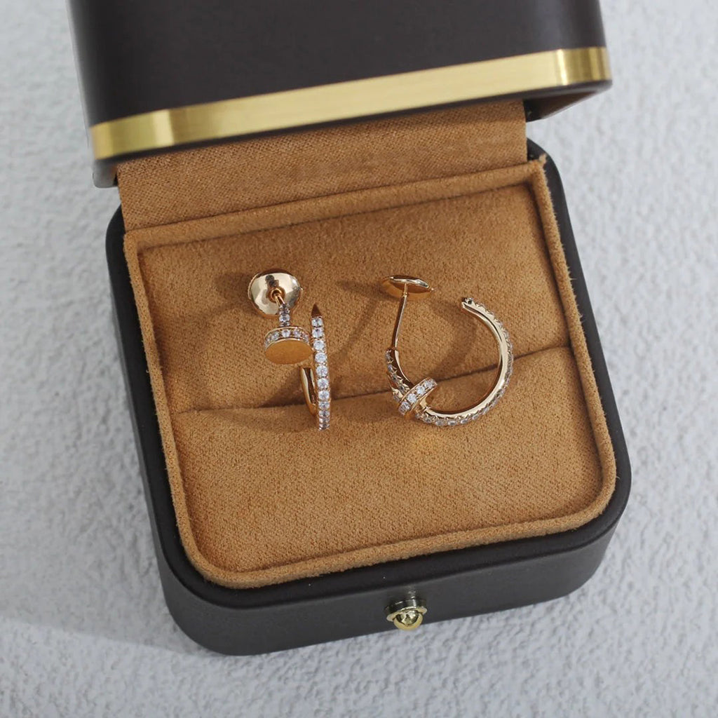 [Lumi Jewelry]JUSTE FULL DIAMOND SMALL EARRINGS