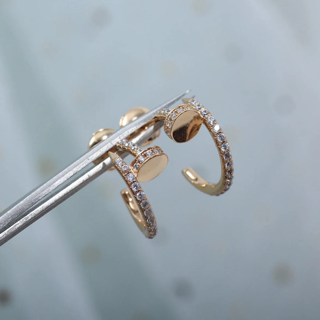 [Lumi Jewelry]JUSTE FULL DIAMOND SMALL EARRINGS
