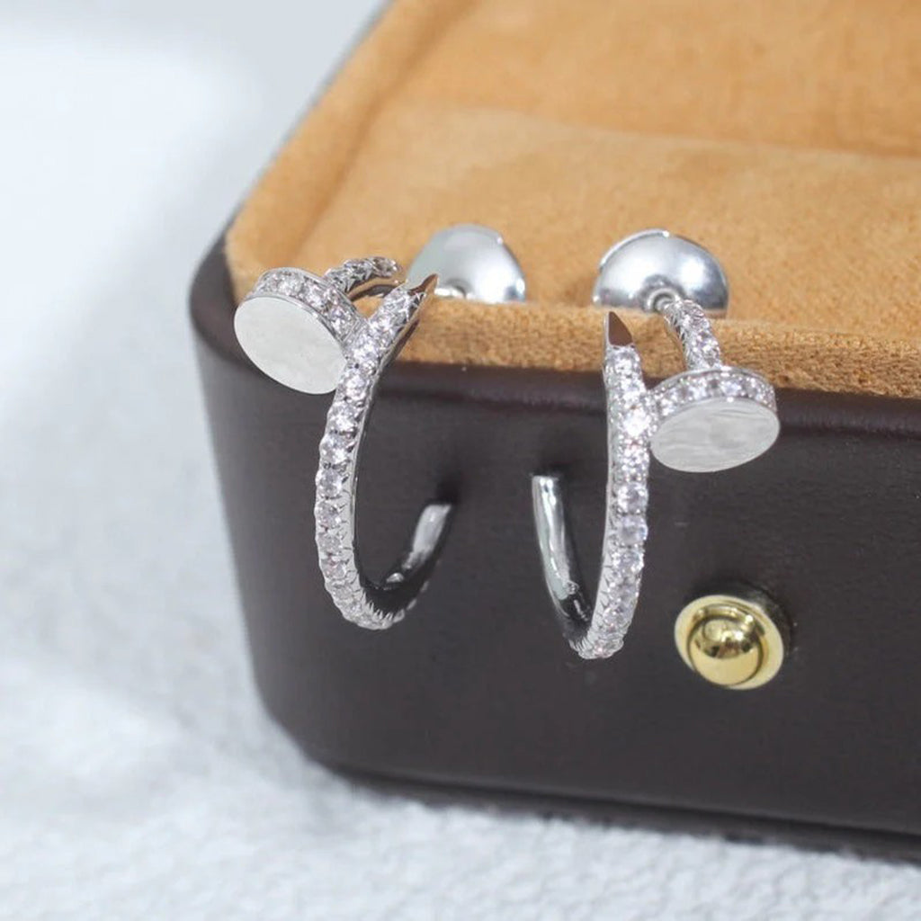 [Lumi Jewelry]JUSTE FULL DIAMOND SMALL EARRINGS