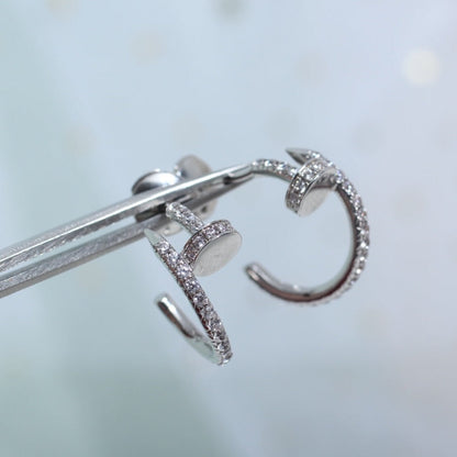 [Lumi Jewels]JUSTE EARRINGS 12.75MM SILVER DIAMOND