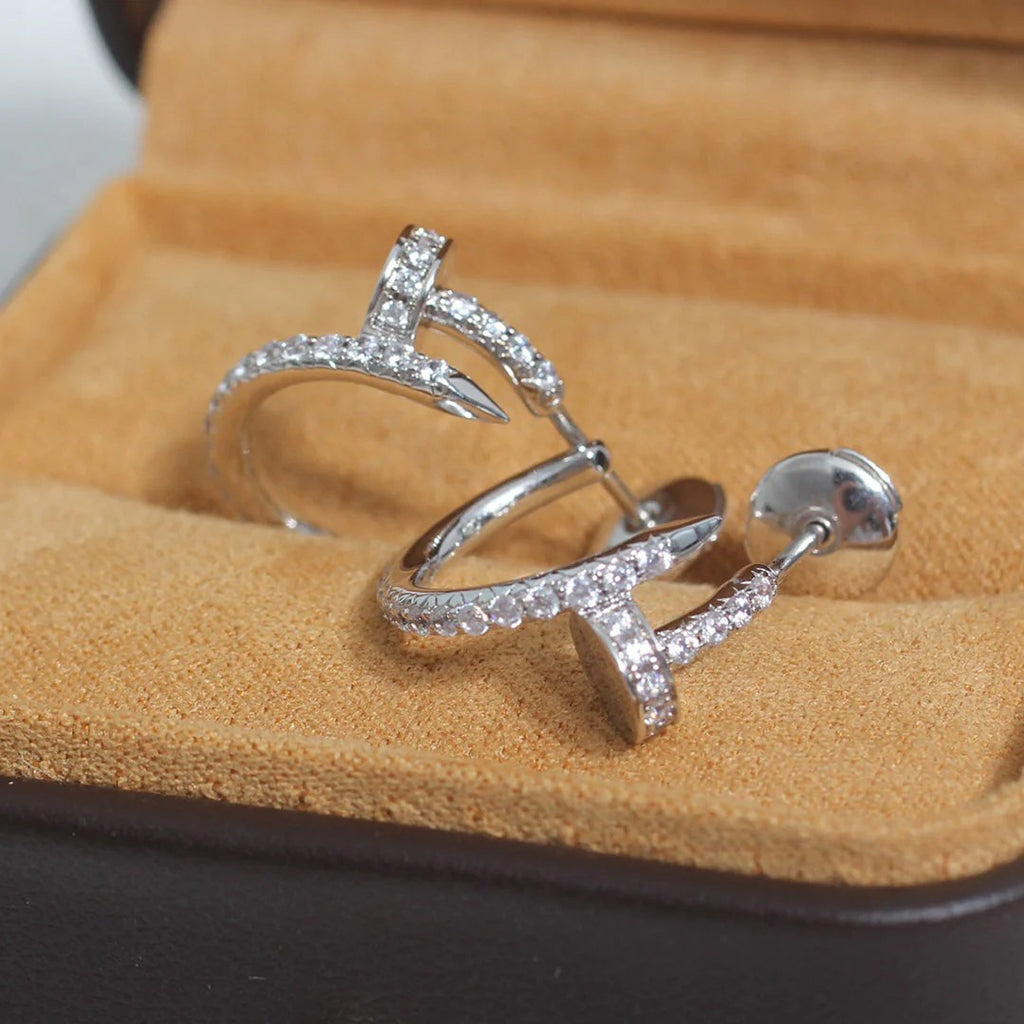 [Lumi Jewelry]JUSTE FULL DIAMOND SMALL EARRINGS