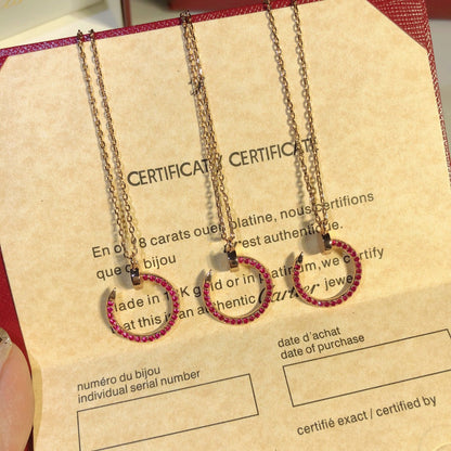 [Lumi Jewelry]JUSTE NECKLACE RED FULL DIAMONDS