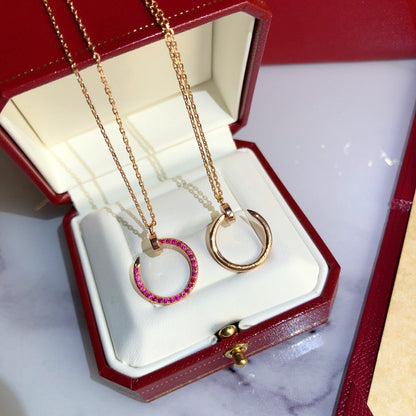 [Lumi Jewelry]JUSTE NECKLACE RED FULL DIAMONDS