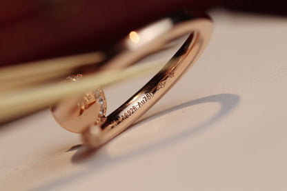 [Lumi Jewels]JUSTE RING 2.65MM PINK GOLD DIAMOND
