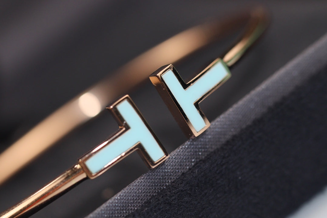[Lumi Jewelry]T BRACELET 1.8MM TURQUOISE PINK GOLD