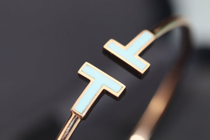 [Lumi Jewelry]T BRACELET 1.8MM TURQUOISE PINK GOLD