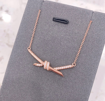 [Lumi Jewelry]KNOT NECKLACE DIAMONDS