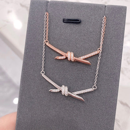 [Lumi Jewelry]KNOT NECKLACE DIAMONDS