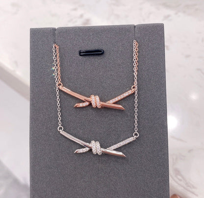 [Lumi Jewelry]KNOT NECKLACE DIAMONDS