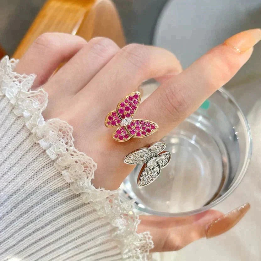 [Lumi Jewels]TWIN BUTTERFLY DIAMOND RING