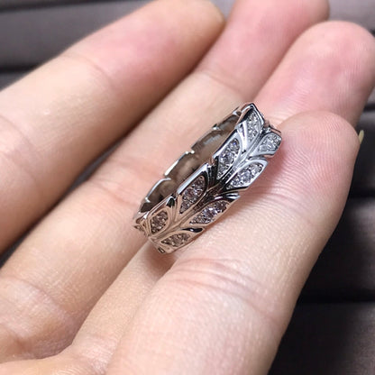 [Lumi Jewelry]OLIVE LEAF RING DIAMONDS