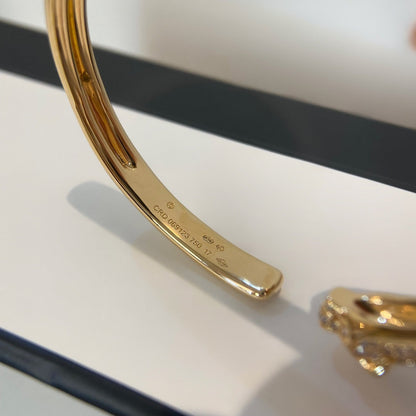 [Lumi Jewels]PANTHERE GOLD DIAMOND OPEN BRACELET