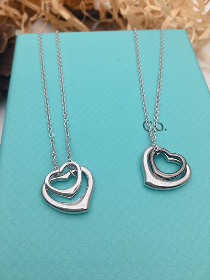[Lumi Jewelry]OPEN HEART SILVER NECKLACE