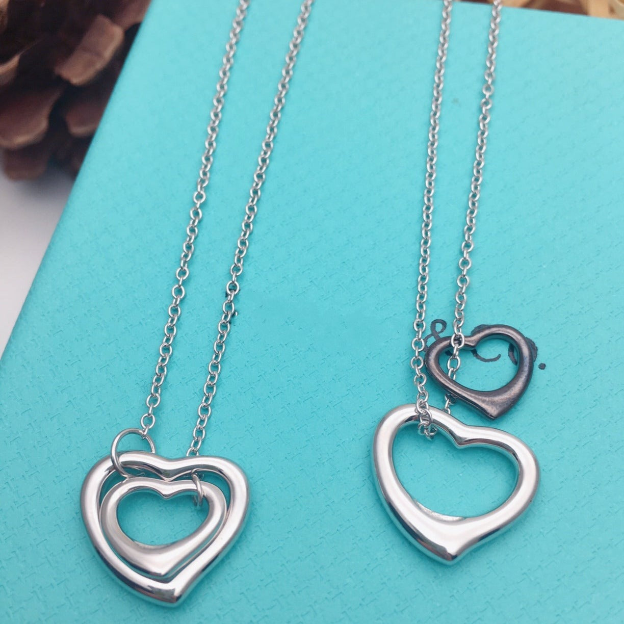 [Lumi Jewelry]OPEN HEART SILVER NECKLACE