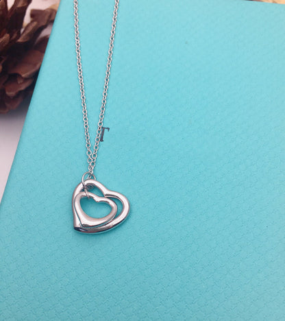 [Lumi Jewelry]OPEN HEART SILVER NECKLACE