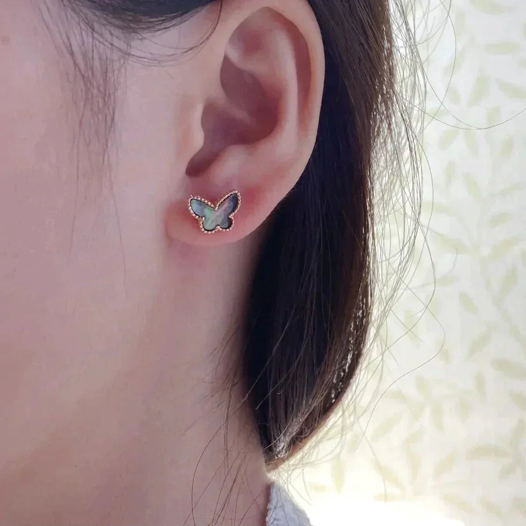 [Lumi Jewels]BUTTERFLY DARK MOP  EARRINGS