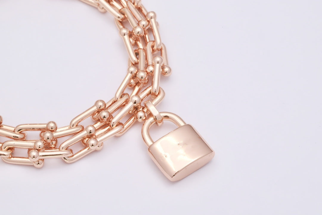 [Lumi Jewelry]HARDWEAR WRAP PINK GOLD BRACELET