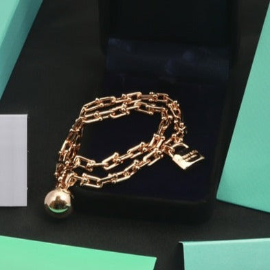 [Lumi Jewelry]HARDWEAR WRAP PINK GOLD BRACELET