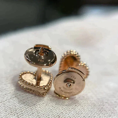[Lumi Jewels]HEART CARNELIAN STUD EARRINGS