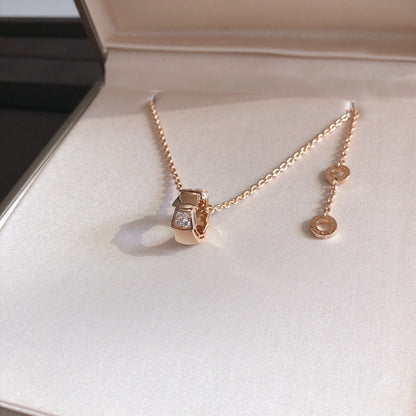 [Lumi Jewels]SERPENTI PEDANT DIAMOND PINK GOLD NECKLACE