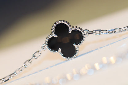 [Lumi Jewels]CLOVER 20 MOTIFS ONYX DIAMOND SILVER