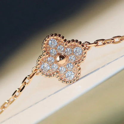 [Lumi Jewels]CLOVER 20 MOTIFS MALACHITE DIAMOND NECKLACE