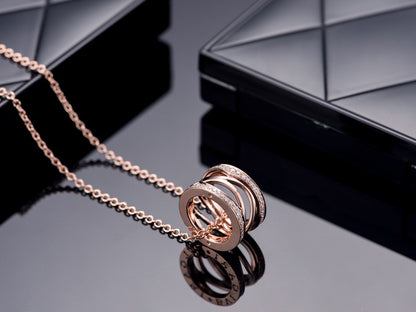 [Lumi Jewels]ZERO 1 PINK GOLD DIAMOND OPEN NECKLACE