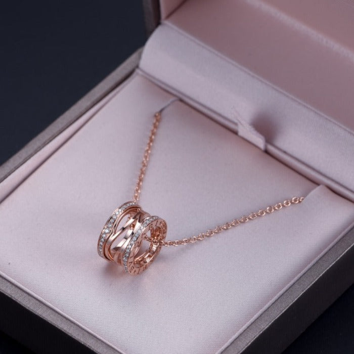 [Lumi Jewels]ZERO 1 PINK GOLD DIAMOND OPEN NECKLACE