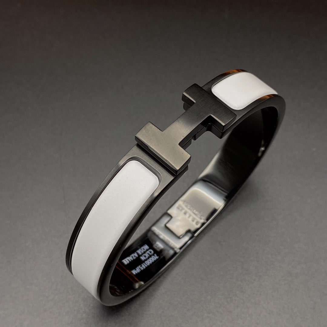[Lumi Jewels]H BRACELET 12MM BLACK WHITE CERAMIC