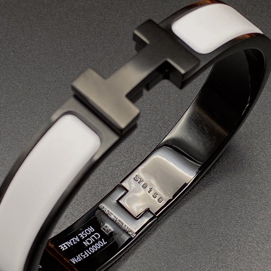 [Lumi Jewels]H BRACELET 12MM BLACK WHITE CERAMIC