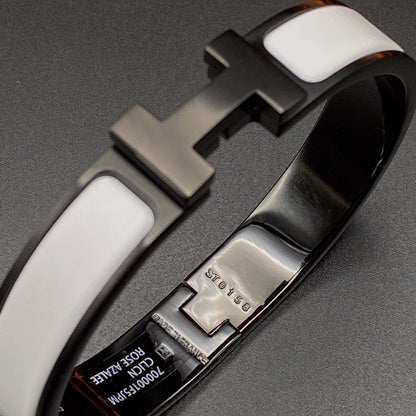 [Lumi Jewels]H BRACELET 12MM BLACK WHITE CERAMIC