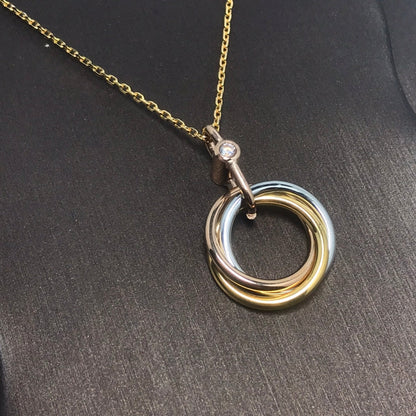 [Lumi Jewelry]TRINITY  NECKLACE 1 DIAMOND
