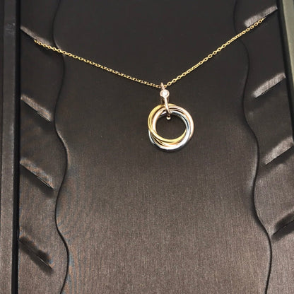 [Lumi Jewelry]TRINITY  NECKLACE 1 DIAMOND