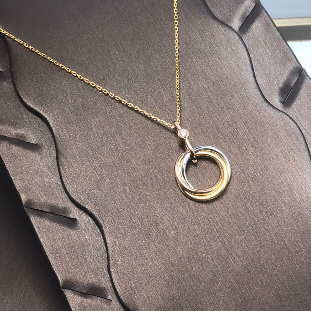 [Lumi Jewelry]TRINITY  NECKLACE 1 DIAMOND