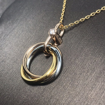 [Lumi Jewelry]TRINITY  NECKLACE 1 DIAMOND