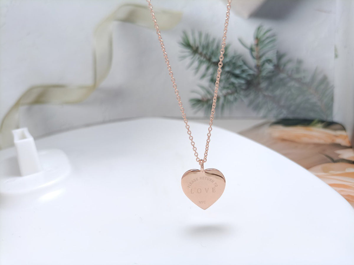 [Lumi Jewelry]HEART DIAMONDS PEDANT NECKLACE