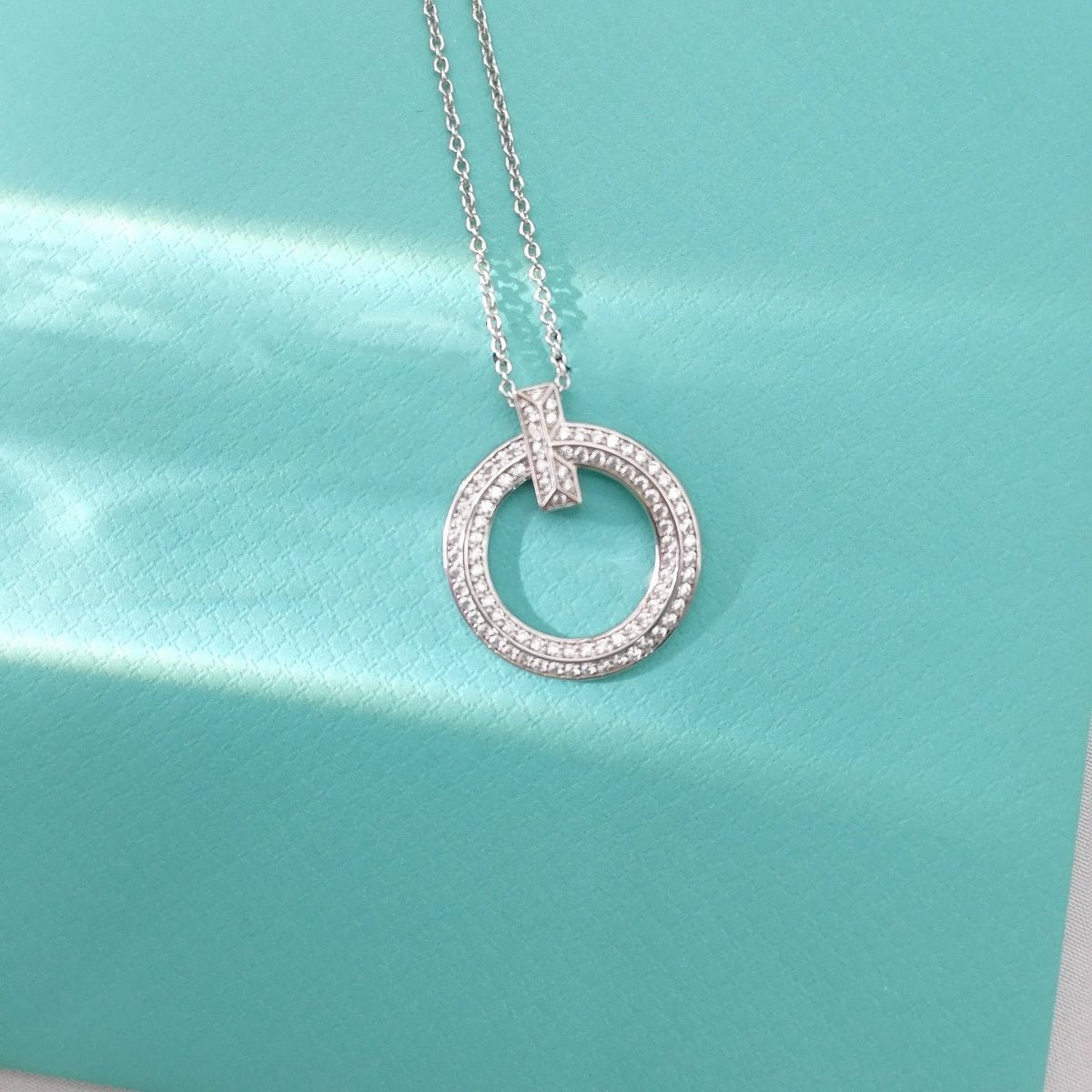 [Lumi Jewelry]T WIRE PEDANT DIAMOND NECKLACE