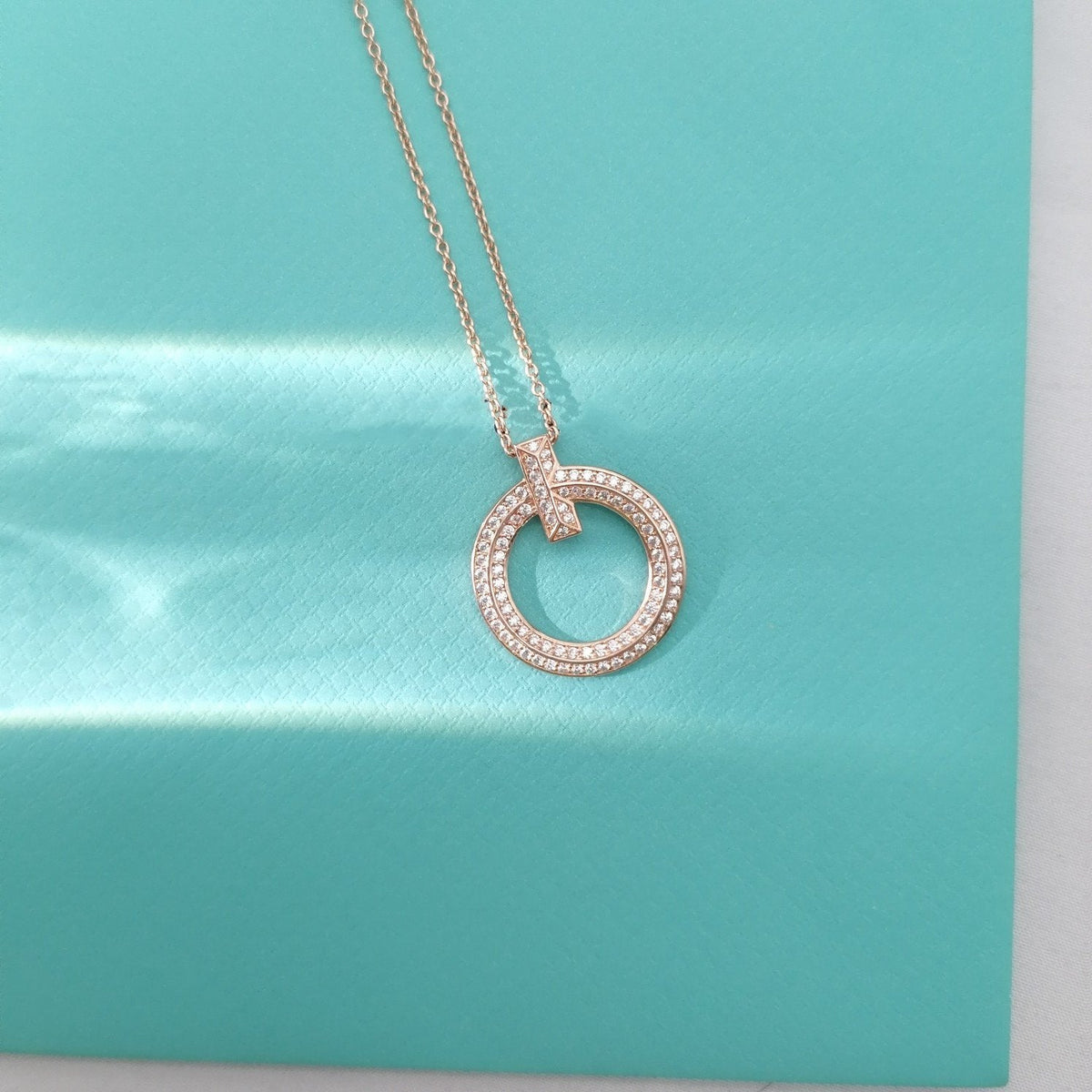 [Lumi Jewelry]T WIRE PEDANT DIAMOND NECKLACE