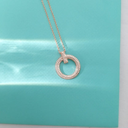 [Lumi Jewelry]T WIRE PEDANT DIAMOND NECKLACE